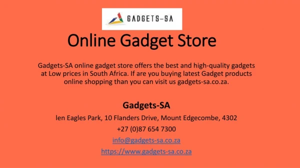 Online Gadget Store