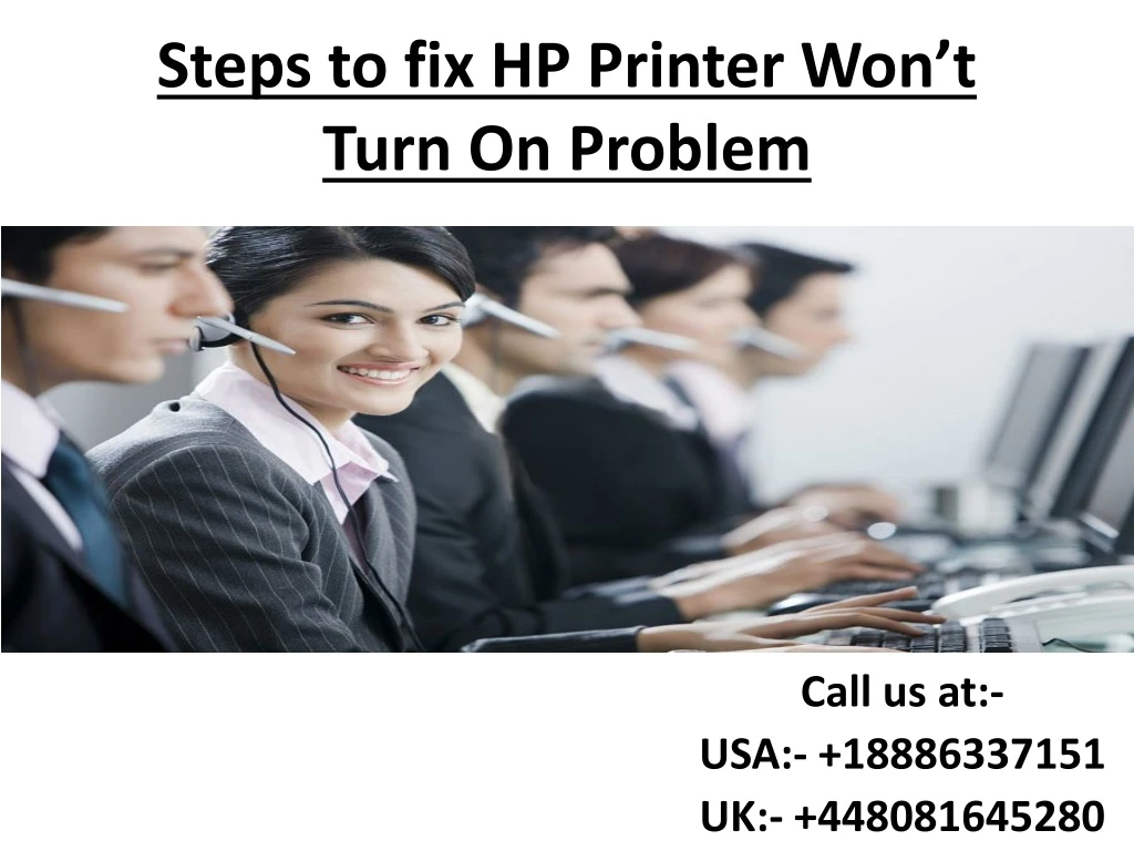 steps to fix hp printer won t turn on problem