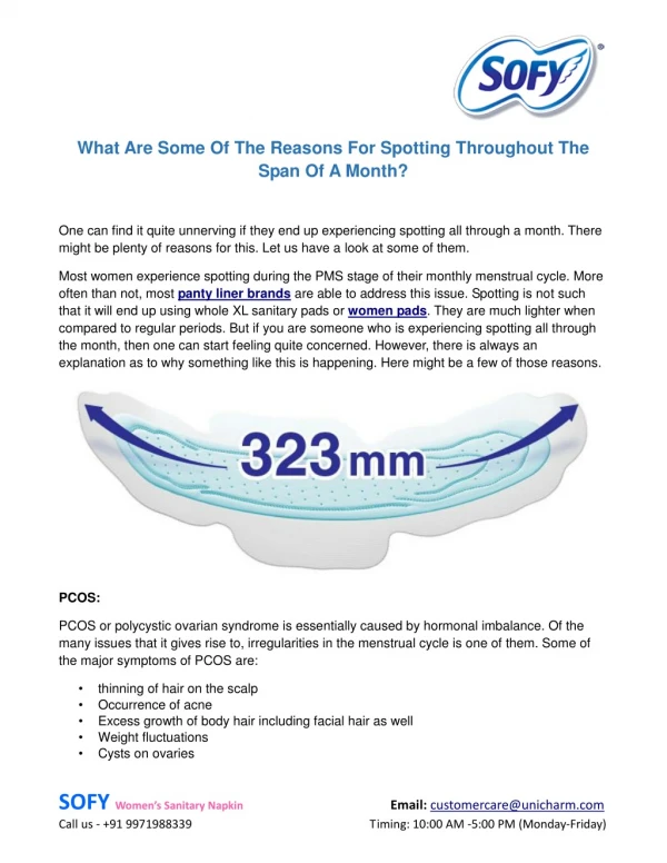 What Are Some Of The Reasons For Spotting Throughout The Span Of A Month?