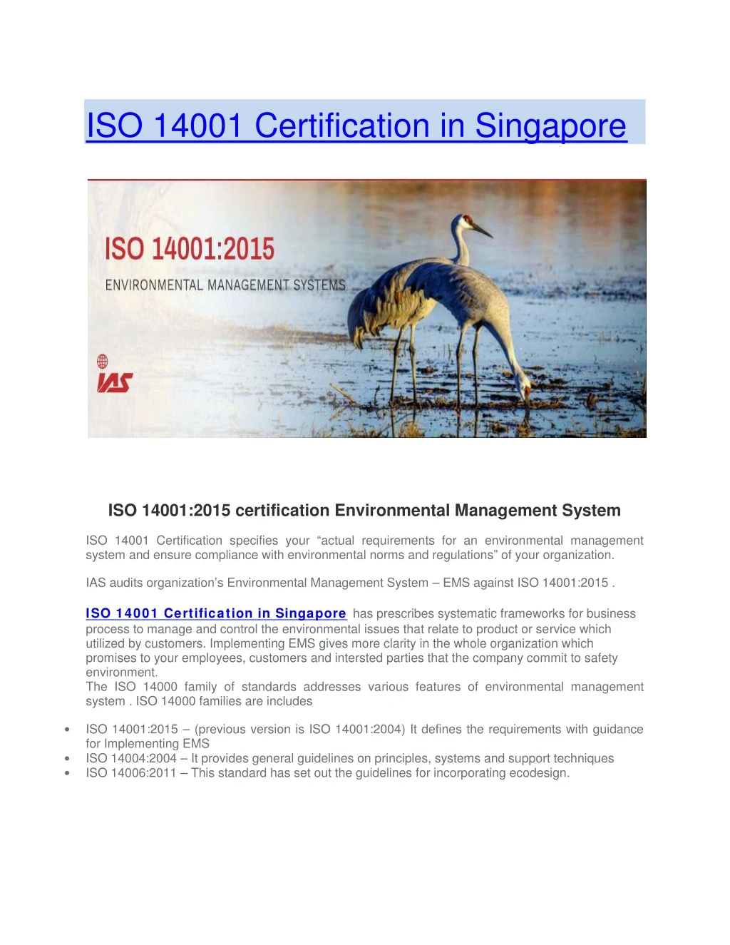iso 14001 certification in singapore