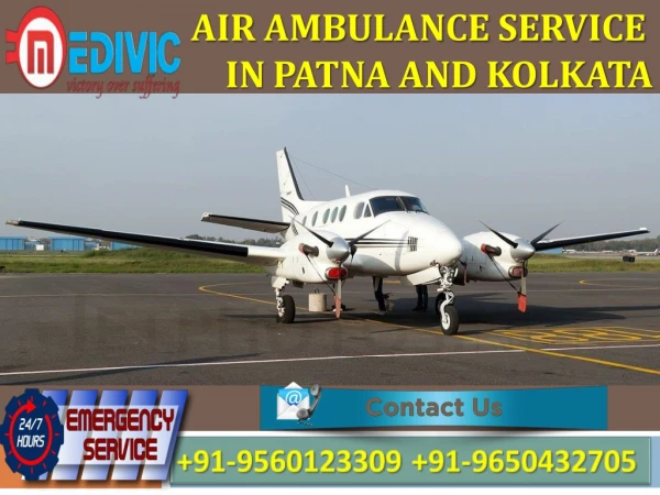 Use Full Hi-fi Emergency Care Air Ambulance Service in Patna by Medivic