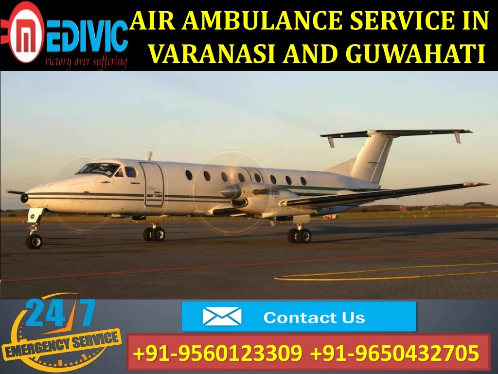 air ambulance service in varanasi and guwahati