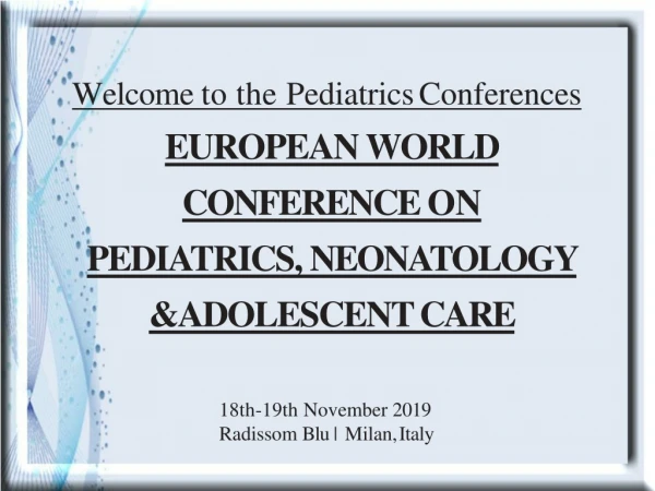 Pediatrics Summit 2019