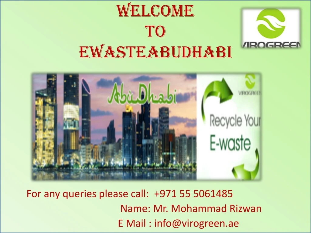 welcome to ewasteabudhabi