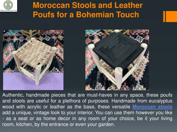 Explore Our Stunning Range of Moroccan Stools & Much More
