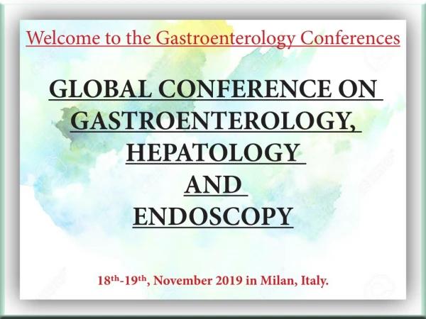 Gastroenterology Conference 2019 | PDF