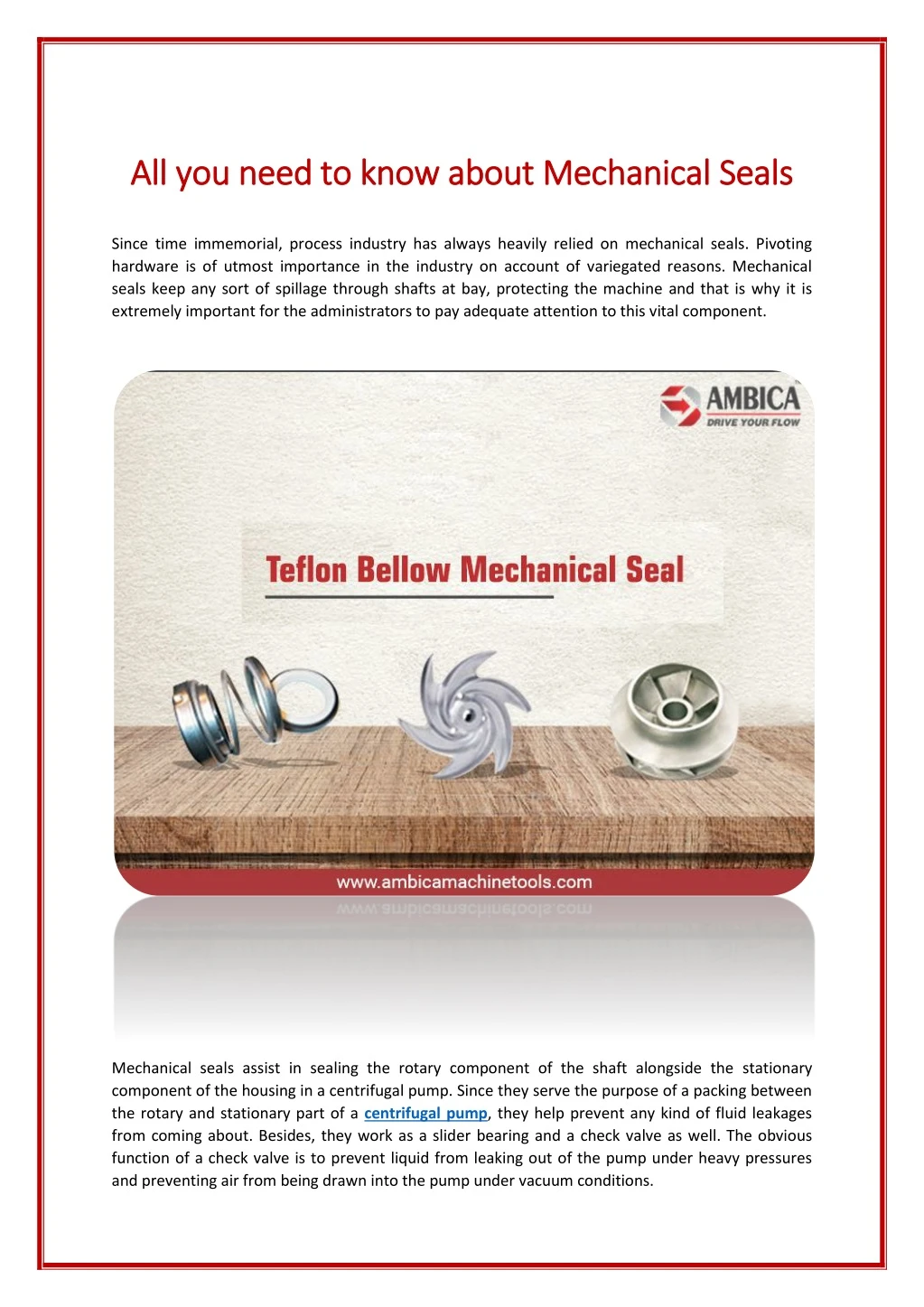 all you need to know about mechanical seals