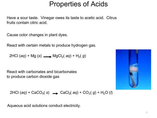 Properties of Acids