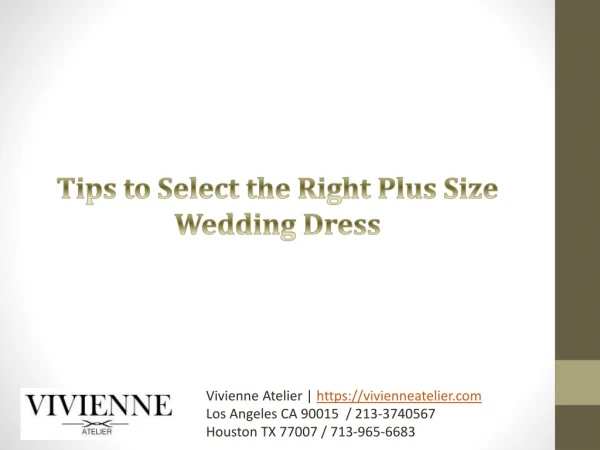 Tips to Select the Right Plus Size Wedding Dress