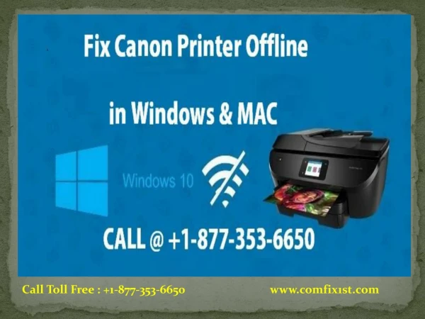 How to Fix Canon Printer Offline Error? 1-877-353-6650