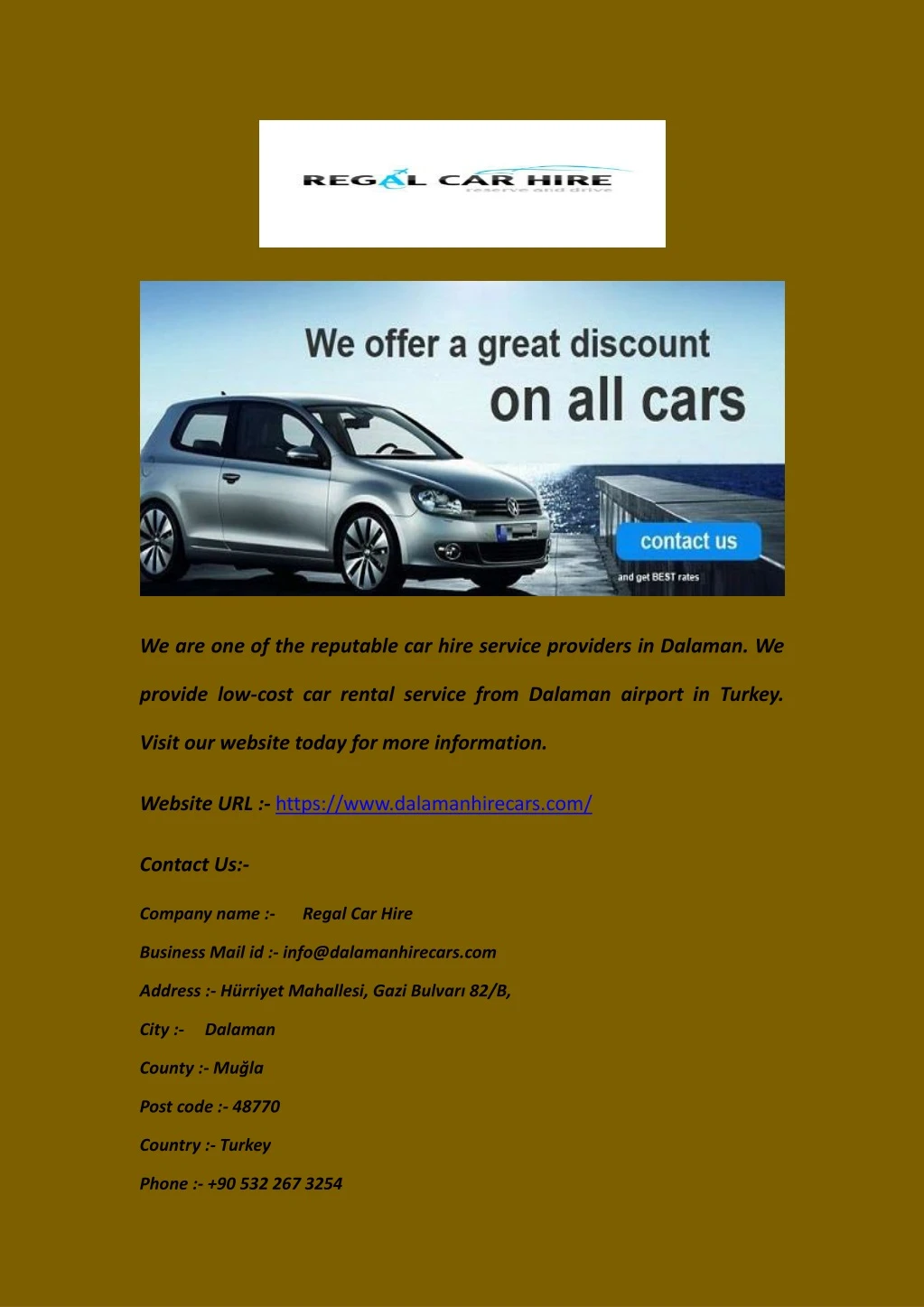 we are one of the reputable car hire service