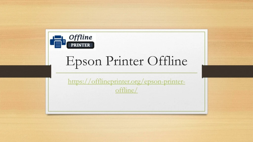 epson printer offline