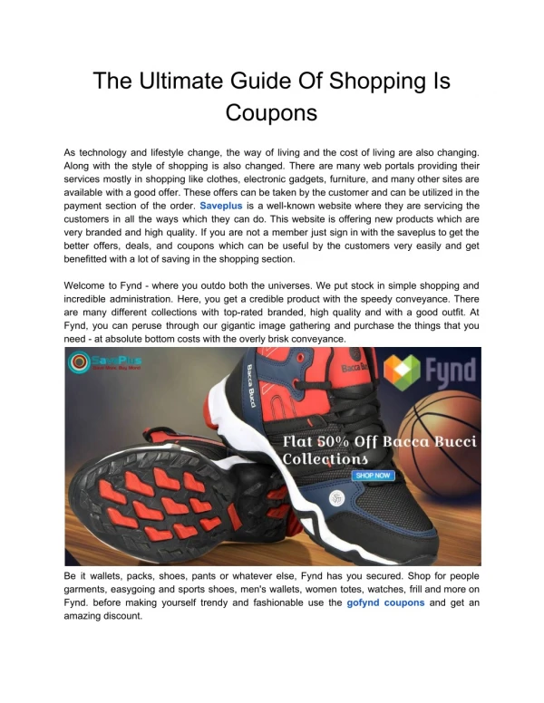 The Ultimate Guide Of Shopping Is Coupons