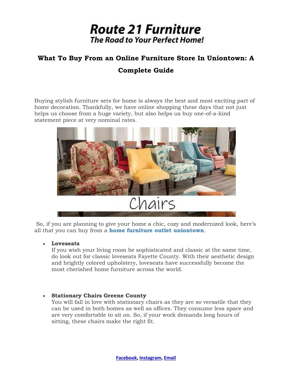 what to buy from an online furniture store