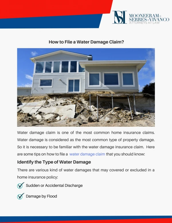 How to File a Water Damage Claim?