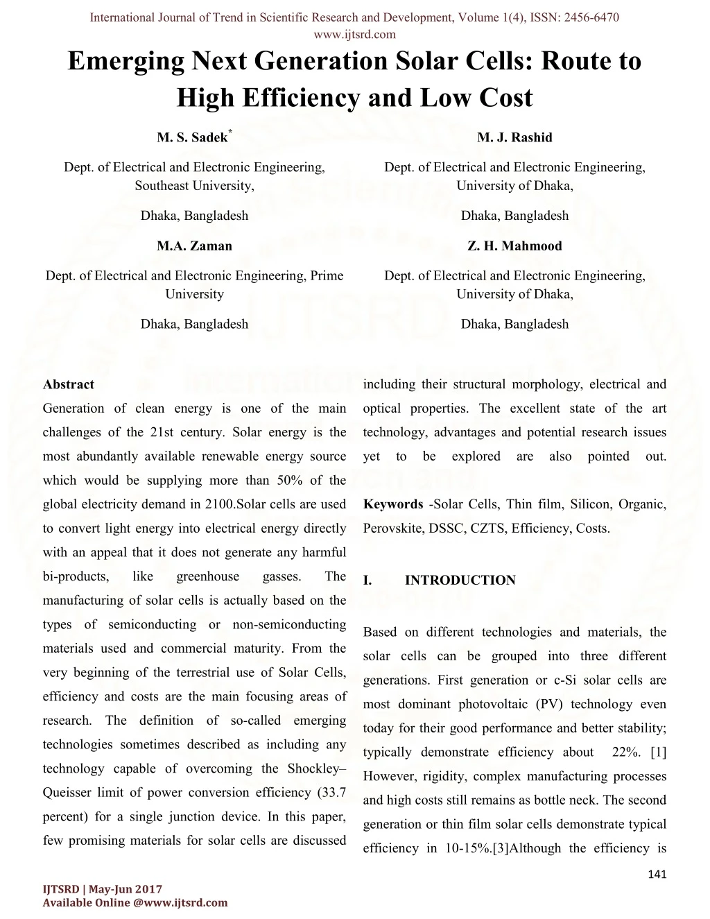 international journal of trend in scientific