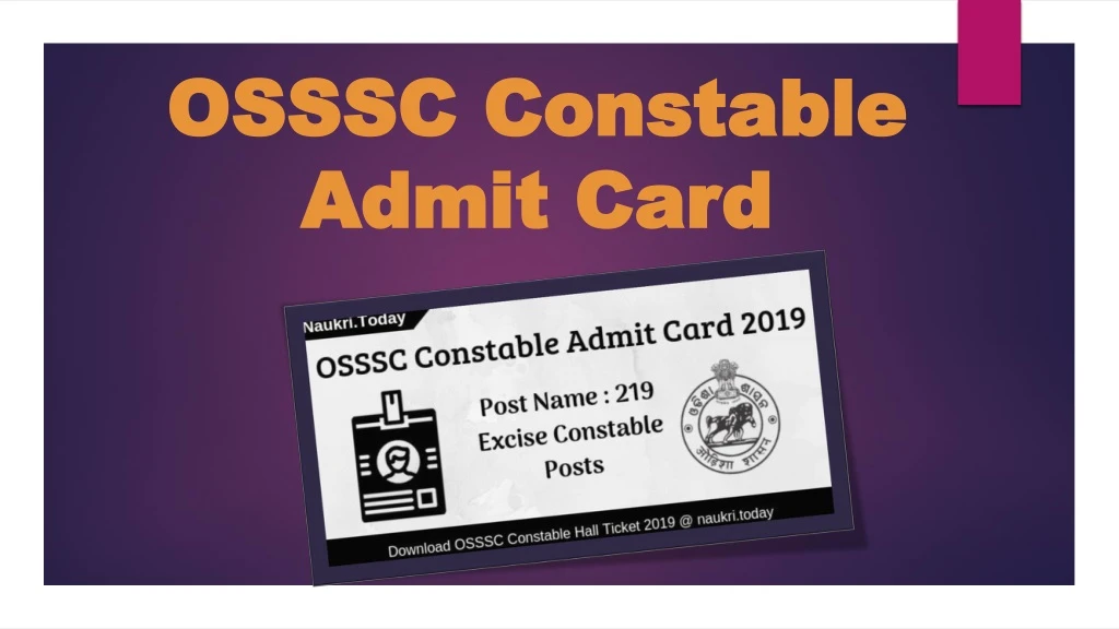 osssc constable osssc constable admit card admit