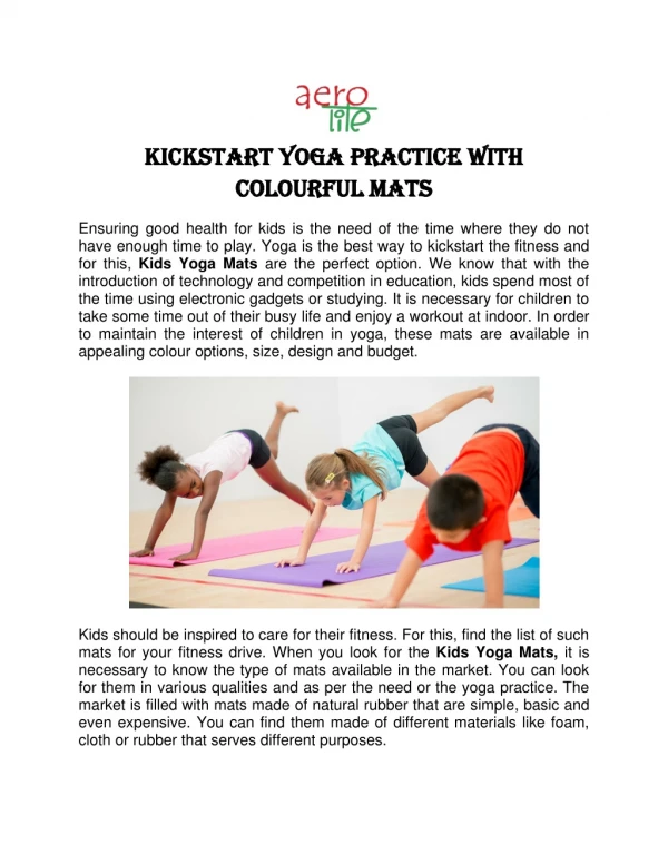 Kickstart yoga practice with colourful mats