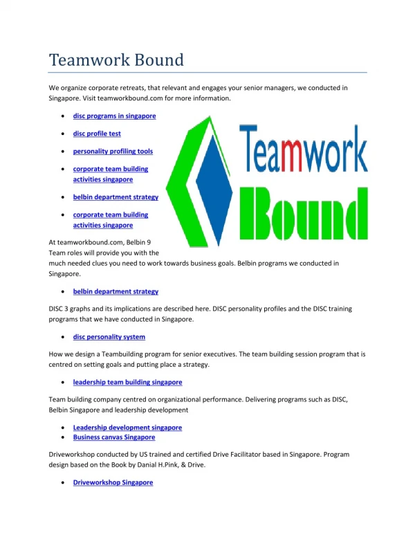 teamwork bound