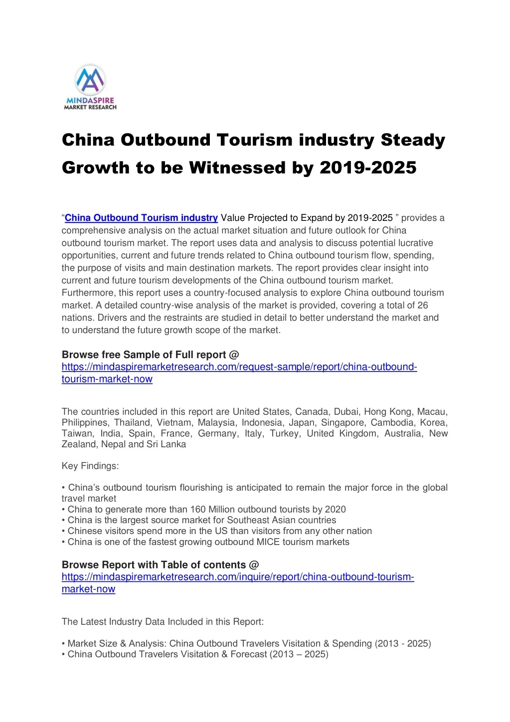 china outbound tourism industry steady growth