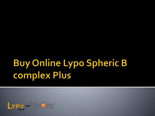 Buy Online Lypo Spheric B Complex Plus