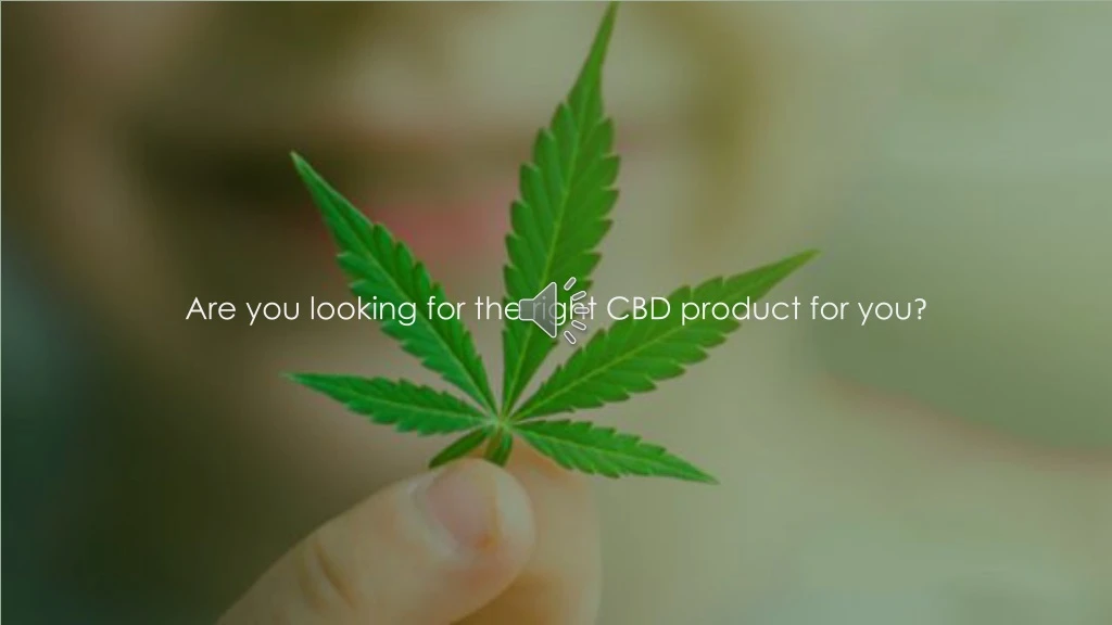 are you looking for the right cbd product for you