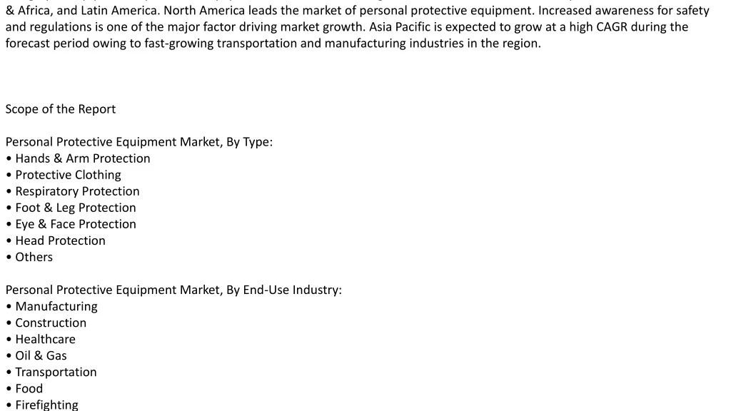 global personal protective equipment market