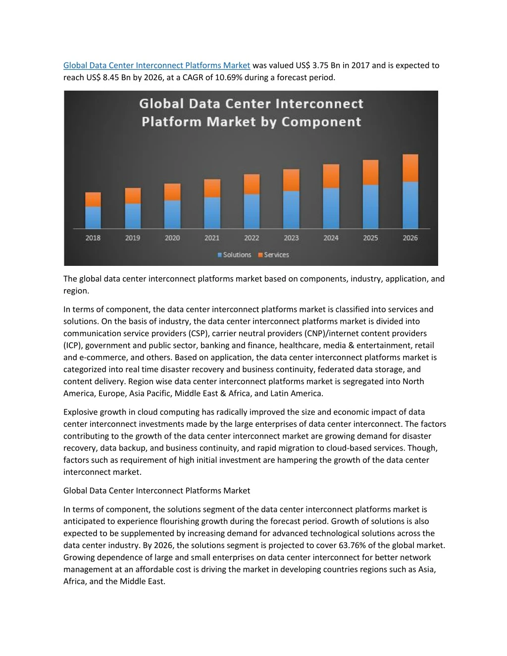 global data center interconnect platforms market