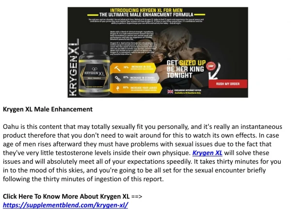 Krygen XL - Every One Want This Supplement
