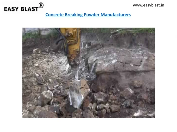 Concrete Breaking Powder Manufacturers | Rock Breaking Chemical Bangalore