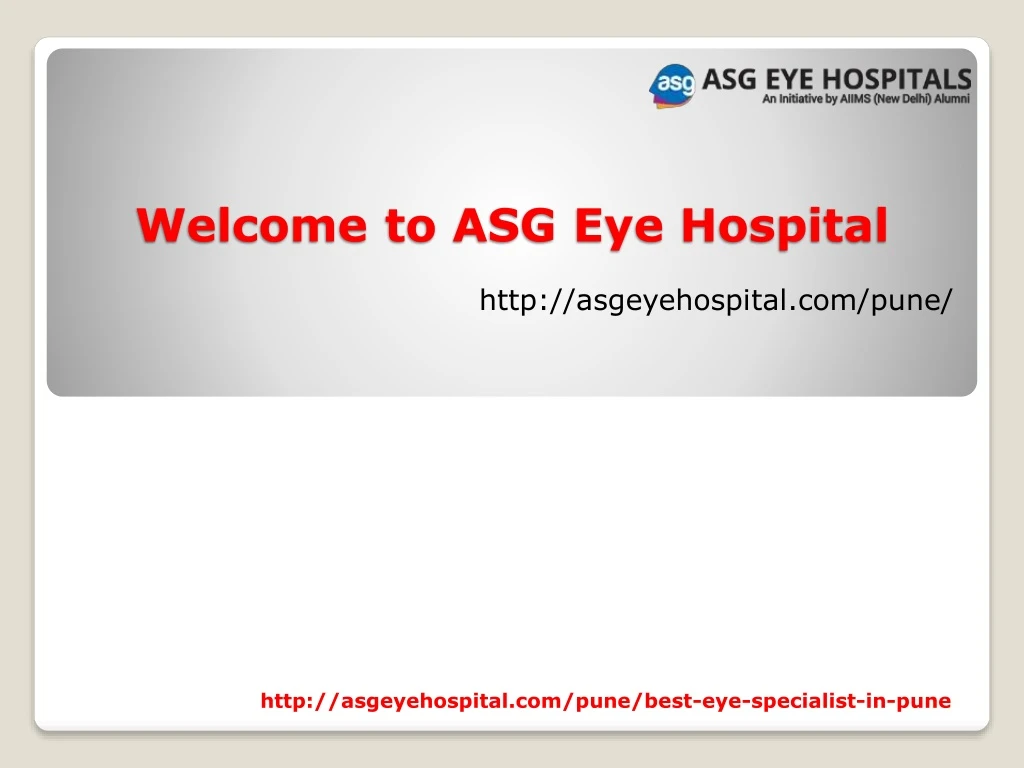 welcome to asg eye hospital