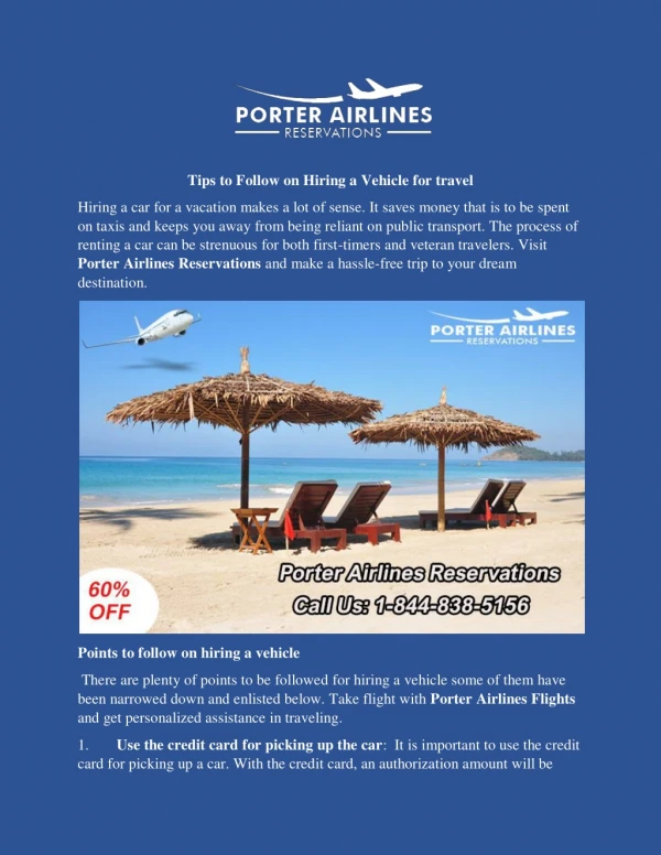 Take flight with Porter Airlines Flights