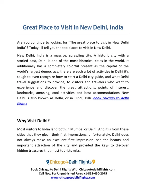 Great Place to Visit in New Delhi, India