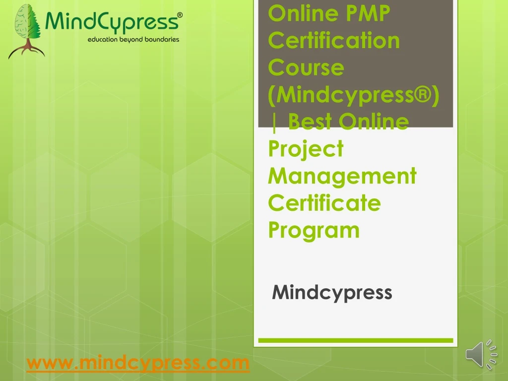 online pmp certification course mindcypress best online project management certificate program