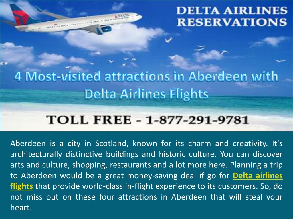 4 most visited attractions in aberdeen with delta airlines flights