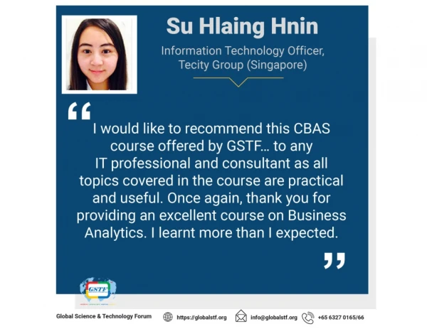 Su Hlaing Hnin Information Technology Officer, Tecity Group (Singapore)