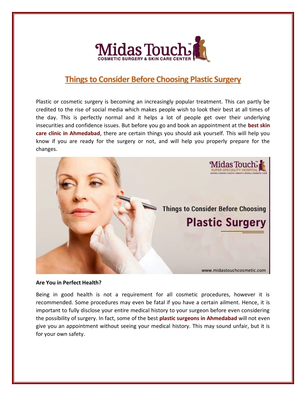 things to consider before choosing plastic surgery