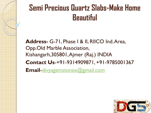 Semi Precious Quartz Slabs-Make Home Beautiful
