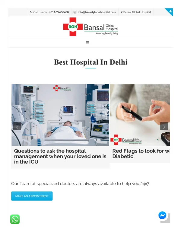 Best Hospital in Delhi NCR - Bansal Global Hospital