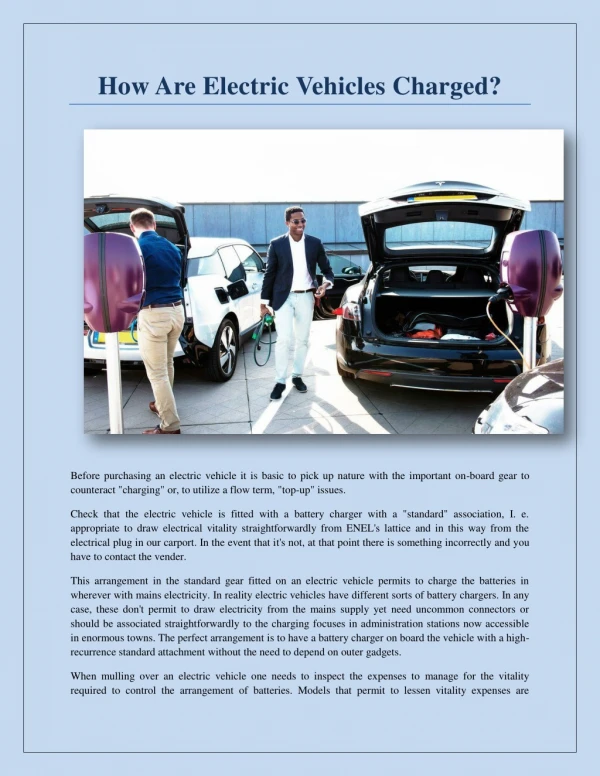 Electric Vehicle Charging Installers