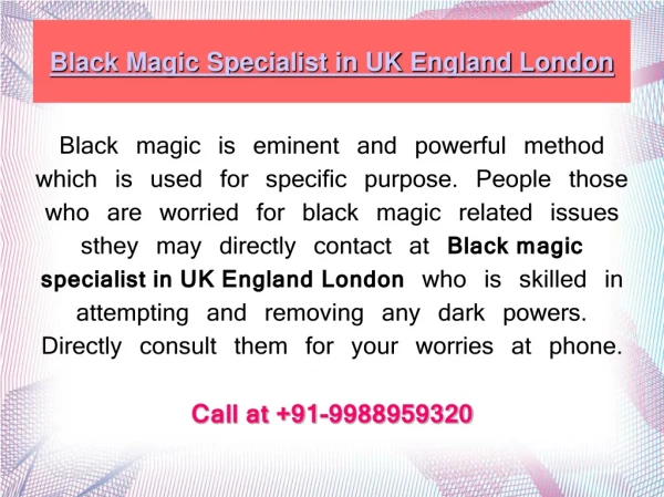 Black Magic Specialist in Bangalore 91-9988959320