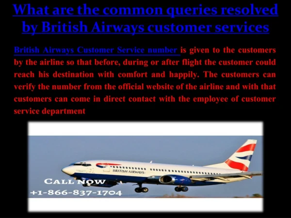 What are the common queries resolved by British Airways customer services