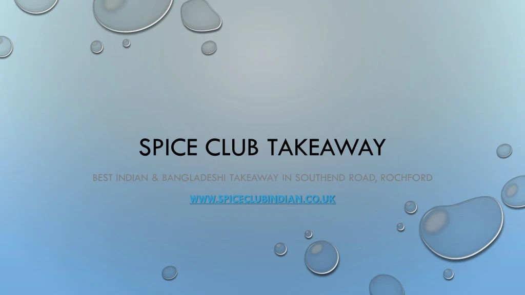 spice club takeaway