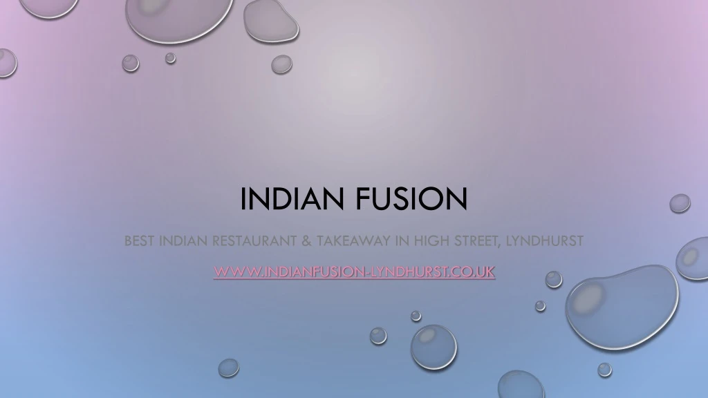 indian fusion