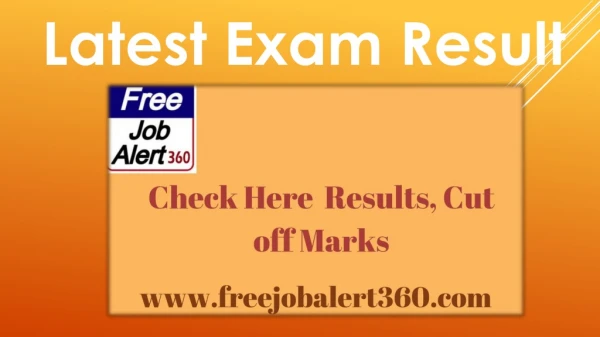 Latest Examination Result - Latest Exam Cut Off Marks Merit List