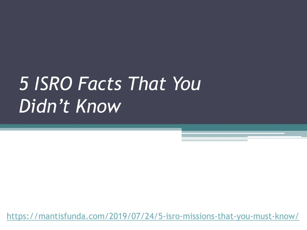 5 isro facts that you didn t know
