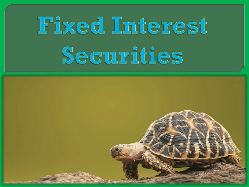 fixed interest securities