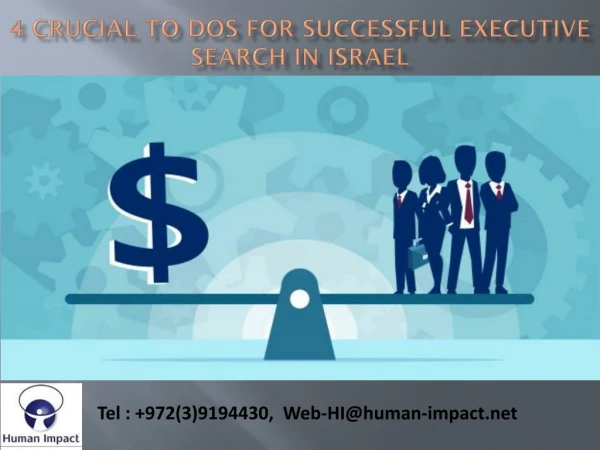 4 Crucial To Dos For Successful Executive Search In Israel