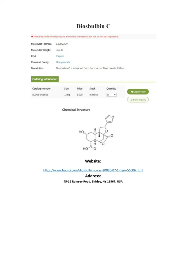 Diosbulbin C