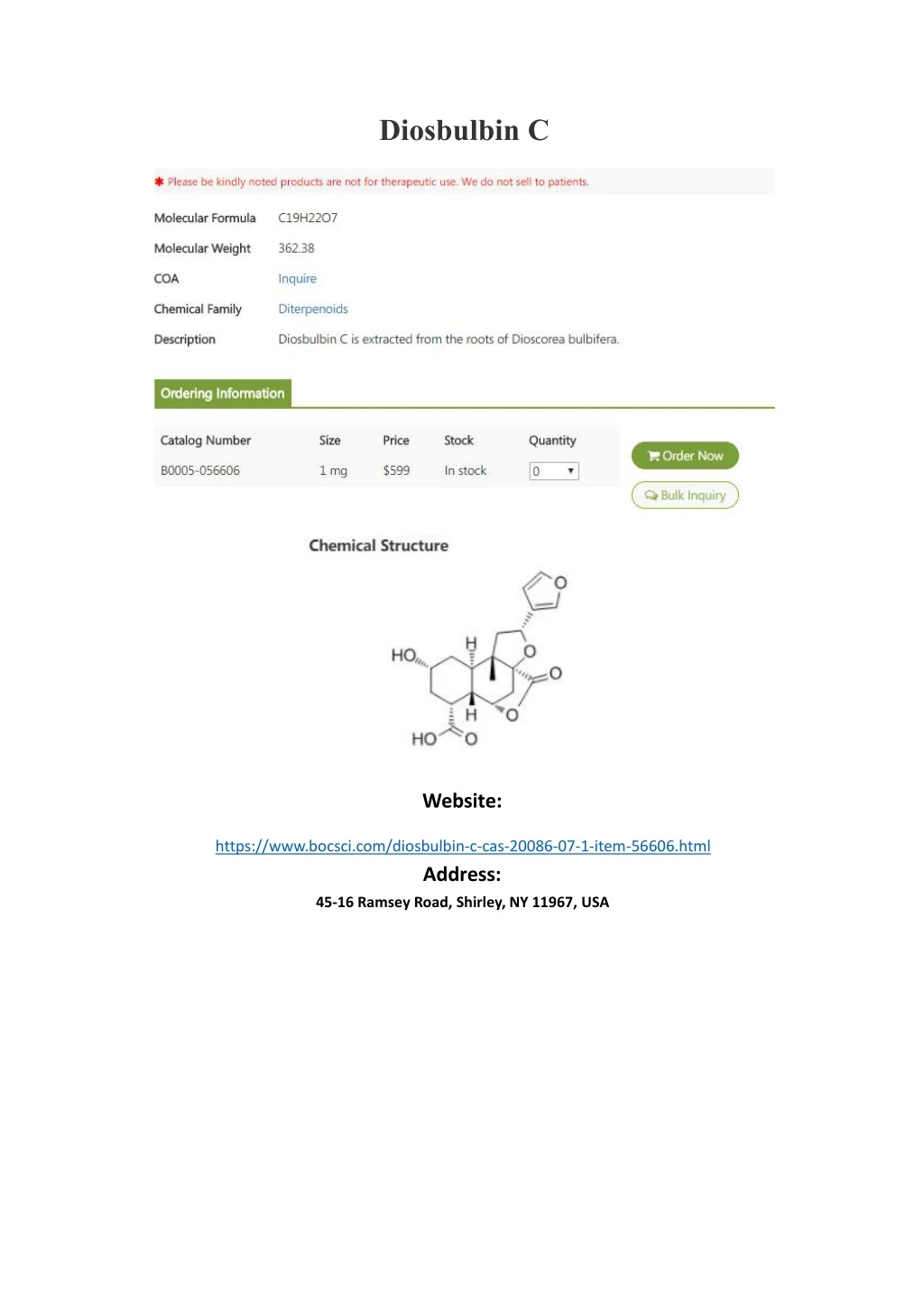 diosbulbin c